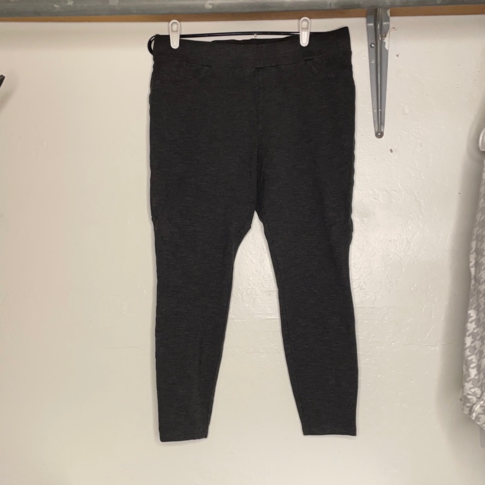 Dark Gray Rayon Jeggings